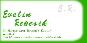 evelin repcsik business card